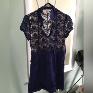 Navy blue lace Forever 21 size L dress